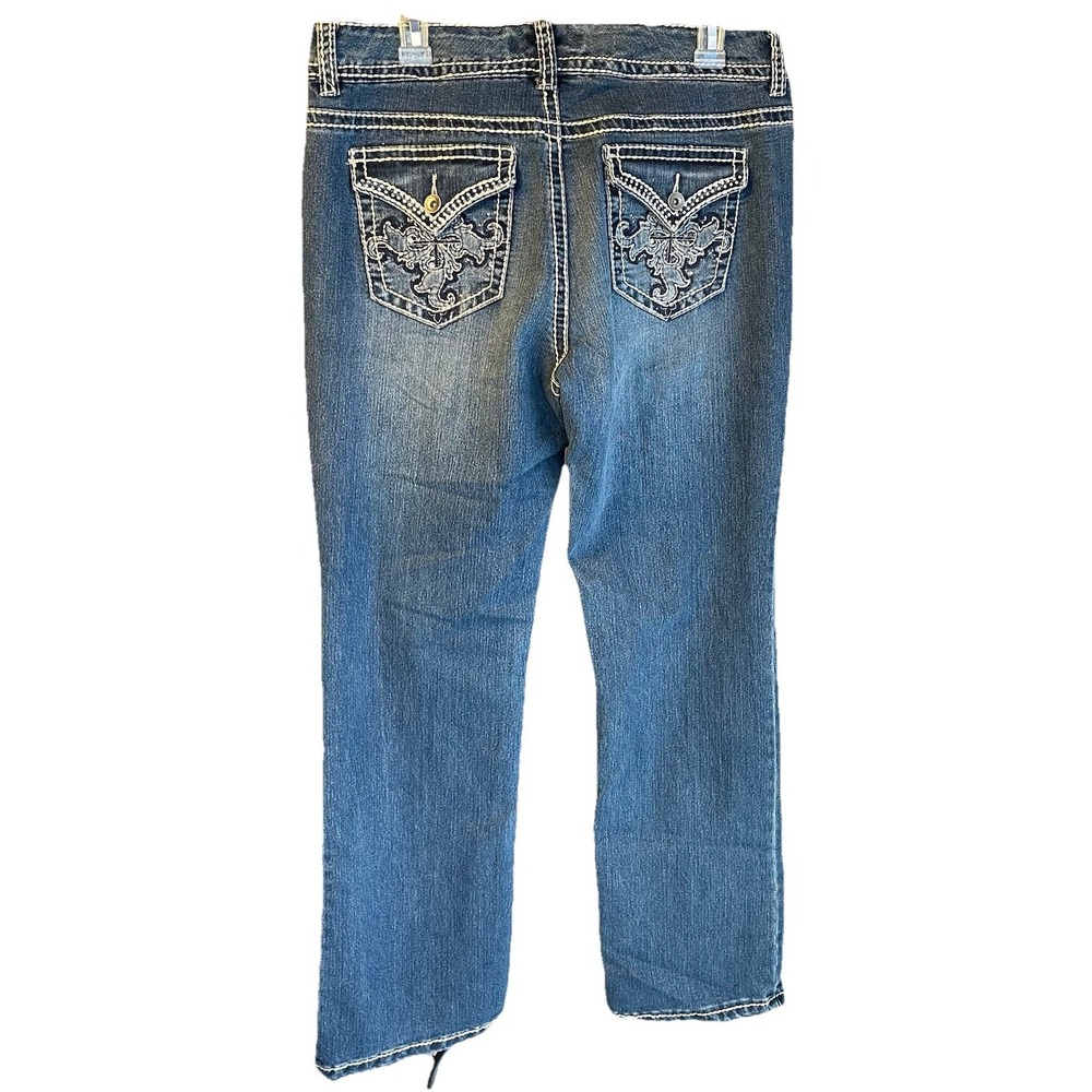 Nine West Women's‎ Annette Sz 12/30 Blue Bootcut Dark Wash Stretch Jeans - Picture 3 of 8